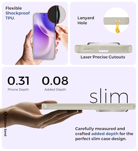 Image of Golden Sand TPU+PC Anti-Scratch Shockproof Sleek Hybrid Armor Back Cover Case Compatible with Vivo X300 5G | Translucent Anti-Yellow Military-Grade Drop Protection Cover (Mist Cream)