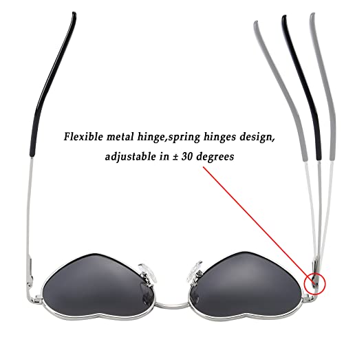 Kursan Polarized Heart Sunglasses for Women Metal Frame Fashion Lovely Style Sun Glasses UV400 Protection2