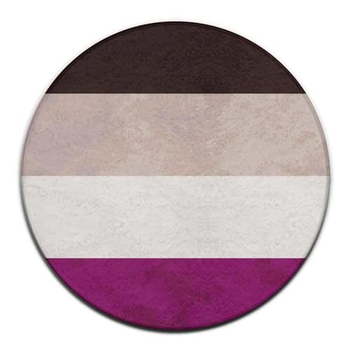 Asexual Pride Flag Round Carpet
