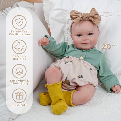 Muñeca Reborn Interactiva BABESIDE 20 pulgadas miniatura 5