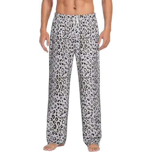 Pantalon de pyjama léopard homme fluide et respirant, vêtement de nuit confortable
