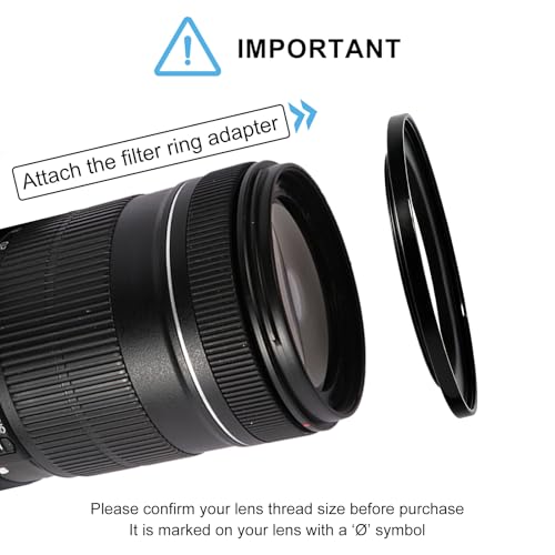 Camkix Anillo Adaptador Step-Up de 67 mm a 82 mm (2 piezas) – Para filtros ND, CPL y UV – Accesorio para lentes de cámara miniatura 4