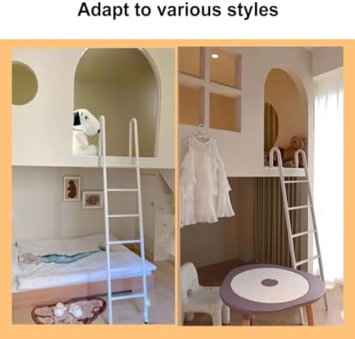 Egress Ladder for Basement Window Well - Wall Mounted Metal Ladder, Easy Install 42in for Home Loft, Attic, Dorm Bed Access, Sturdy & Safe Climbing Solution