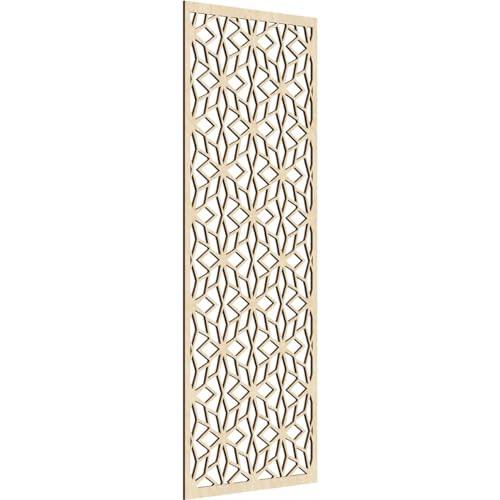 Image of 23 3 /8 inchW x 59 3 /8 inchH x 1 /4 inchT Lake Decorative Fretwork Wood Wall Panels, Birch