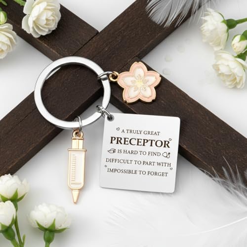 Porte-clés Best Nurse Preceptor en acier durable, souvenir de fin de stage