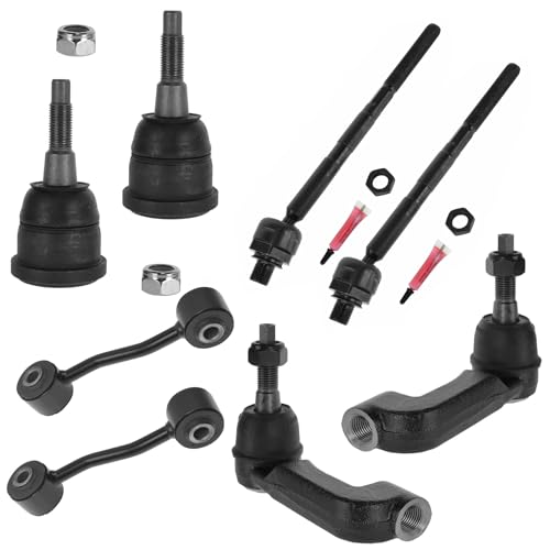 TRQ Front Steering & Suspension Kit Ball Joint Sway Bar Stabilizer Link Tie Rod Compatible with 2006-2007 Jeep Liberty