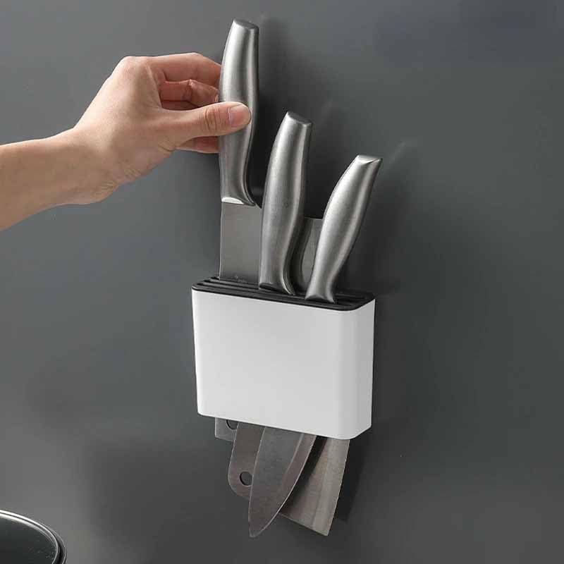 SKOFRI Knife Holder Stand for Kitchen Universal Stand with 4 Slots Cutlery Holder Storage Rack Self Adhesive Wall Mounted Kitchen Cutlery Spoon Fork Knife Chopstick Holder Organizer Stand-1Pcs (B0D9NYH14R) Amazon Price History, Amazon Price Tracker