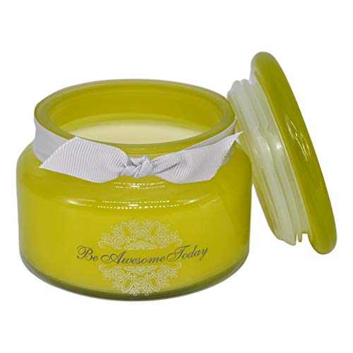 Marissa's Gifts Be Awesome Today - Vela de cera de soja en tarro de cristal amarillo con caja de regalo Cover