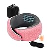 Travel Neck Pillow Memory Foam Airplane Neck Pillow With 360 Degree Comfort And Breathability Travel Essentials For Airplanes Home And Car Pink