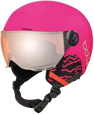 Bollé - Quiz Visor, Hot Pink Matte, Orange Gun Visor Cat. 2, Small, Snow Helmets, Unisex, Children