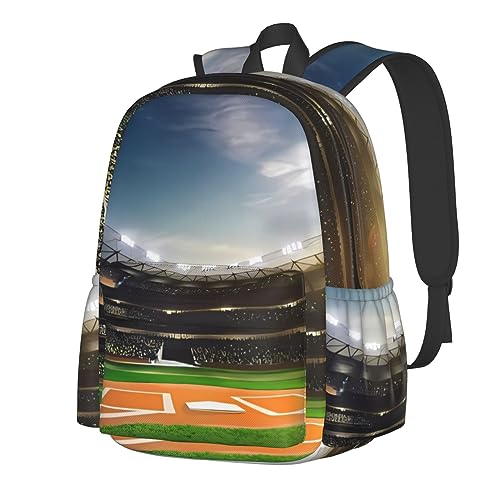 Sac à dos imperméable et léger avec imprimé baseball pour l'école