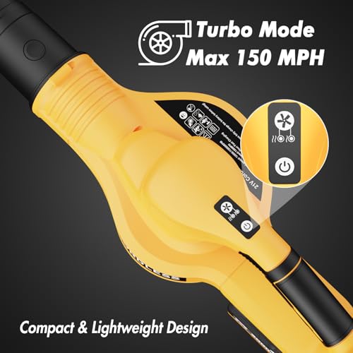 Leaf Blower Cordless - 21V Electric Cordless Leaf Blower with 2 Batteries and Charger, 2 Speed Mode, 2.0Ah Lightweight Battery Powered Leaf Blowers for Lawn Care, Patio, Blowing Leaves