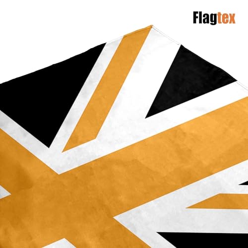 Drapeau Union Jack noir et doré Flagtex pour masquer un mur vide - 6