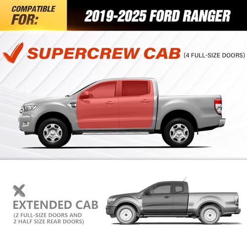 Estribos laterales para Ford Ranger Supercrew 2019-2025 miniatura 2