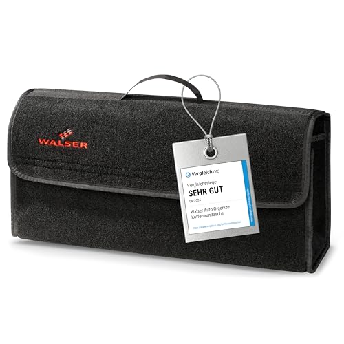Walser Auto Organizer Toolbag Größe XXL, Kofferraum Organizer, Gadget, Aufbewahrungsbox, Tasche, Zubehör 57x16x21 cm Schwarz