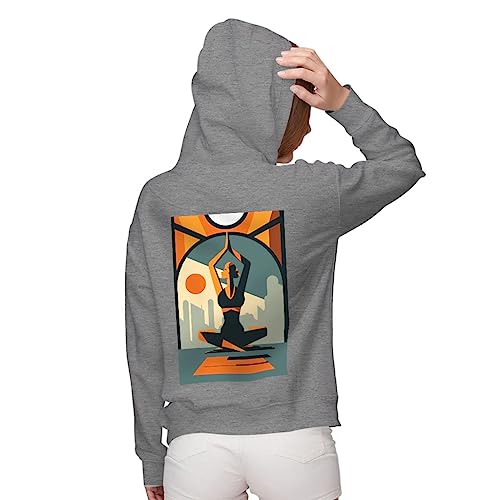 Abstract Art Women’s Zip Hoodie – Creative Hooded Sweatshirt – Yoga Hoodie