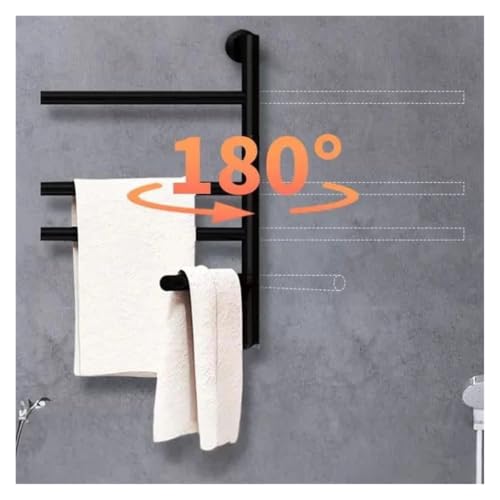Porte-serviettes électrique rotatif gris à commande tactile