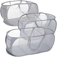 Durable Collapsible Laundry Baskets, 1 Large Compartment, 2 Compartments and 3 Compartments
