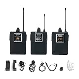 Wireless Lavalier Lapel Microphone System/Headset Mic/Interview Mic，for iPhone, Android Smartphones