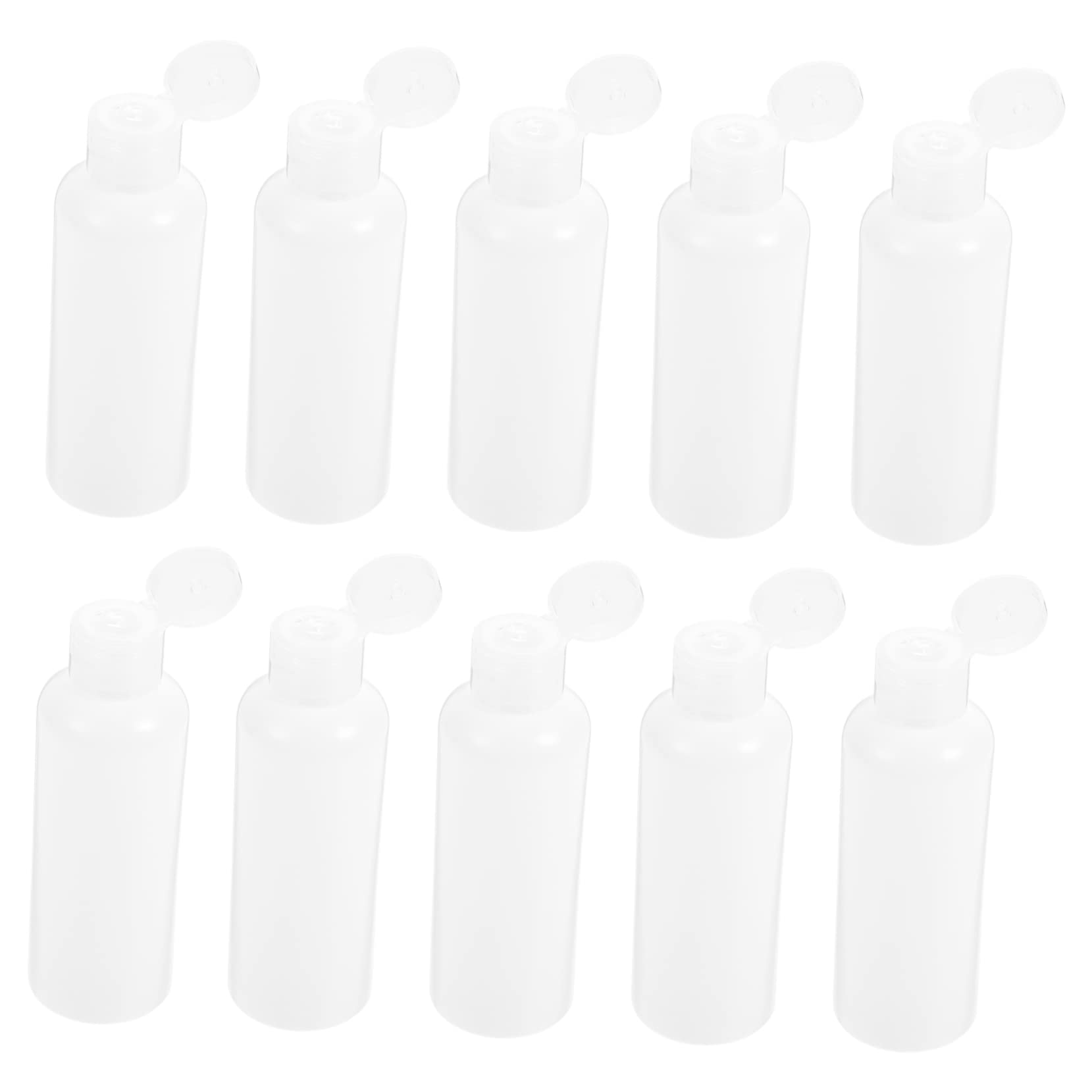 Healeved 50 Pezzi Flaconi da Viaggio in Pe Bianco 100ml, Contenitori Vuoti Compatti di Perdite per Lozione, Casa e Viaggio