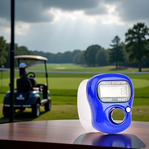 GANPUB Blue LED Digital Row Counter,5 Digit Display Counter Clicker,Handheld Number Click Counter,Finger Tally Counter,Electronic Finger Counter Hand Tally Counter with Ring for Golf,Track and Field - Image 3