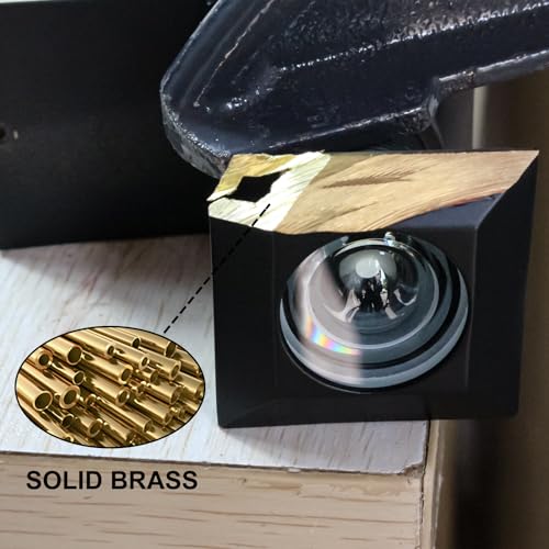 Earl Diamond Solid Brass Square HD 220 Degree Door Viewer Peephole with 28mm Drill Bit and Privacy Cover, Compatible with Door Thick from 1-21/32" to 2-1/8", Satin Nickel by Earl Diamond - Image 4