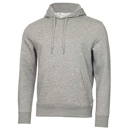 Calvin Klein Herren Planet Monogramm Baumwolle Hoodie - Grau Marl - L