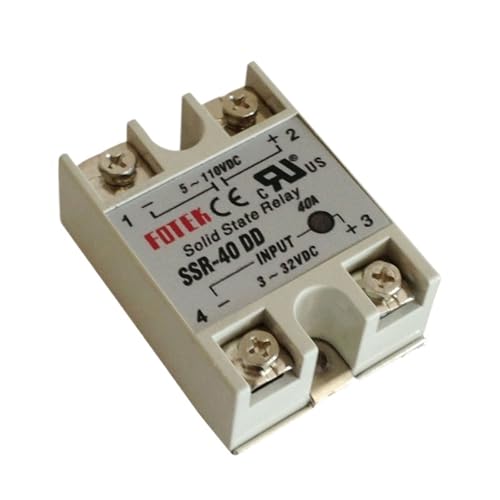 Relais à semi-conducteurs SSR 40DD 3-32VDC entrée 5-60VAC sortie monophasé pour automatisme