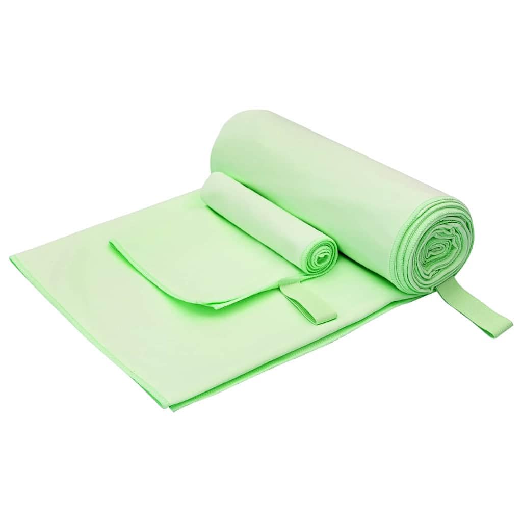 Set di 2 asciugamani sportivi in microfibra, facili da piegare, 50 x 30 cm e 200 x 100 cm, ad asciugatura rapida, per fitness, sauna, viaggi e spiaggia