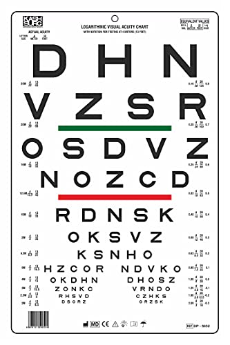 Image of Logarithmic Visual Acuity Eye Chart with Sloan Letter 13 Foot