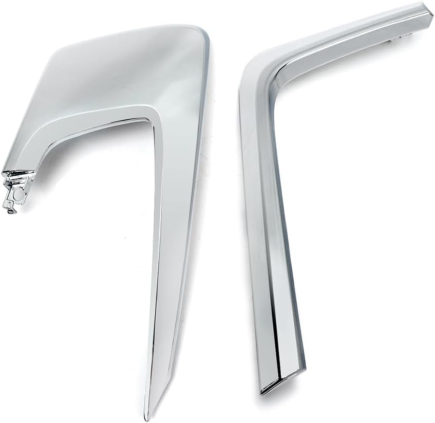 MIC 2Pcs Left Front Bumper Trim Molding Strip Set Compatible with Outlander Sport/ASX/RVR 2016-2019 Replacement for 6407A171, 6407A169, MI1046101, MI1046102,Chrome (Left Side)