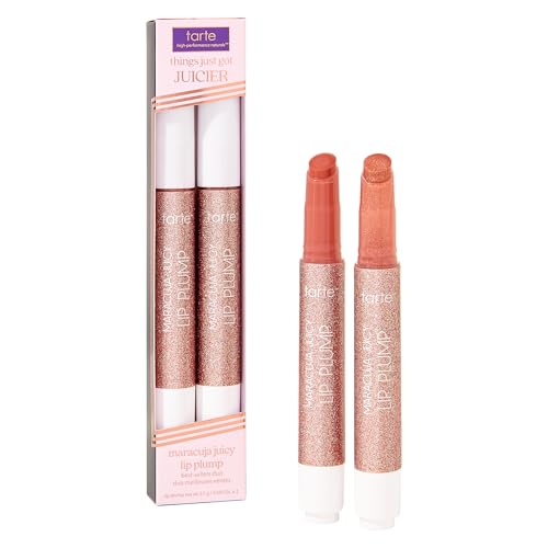 Image of tarte maracuja juicy lip plump - Hydrating & Volumizing Lip Plumper Gloss Balm with Nourishing Hyaluronic Acid & Vitamin E, Plumps & Moisturizes, Vegan & Cruelty-Free
