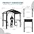 8x5 Grill Gazebo, Outdoor BBQ Gazebo with Double Galvanized Steel Roof, Barbeque Hardtop Grill Gazebo with 2 Side Shelves and Bottle Opener, Metal Grilling Gazebo for Patio, Garden, Backyard (Grey)