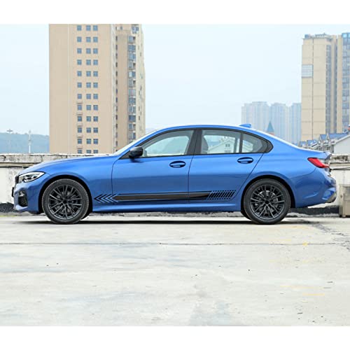 Bilisin Car Body Side Door Stickers Bi024 Universal Vinyl Diy Modified Sports Racing Stripe Graphic Decals Decoration For All Car Truck Suv Off-Road Vehicles Black #TOP5