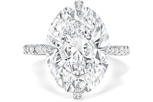 4CT Oval Cut Moissanite Engagement Ring