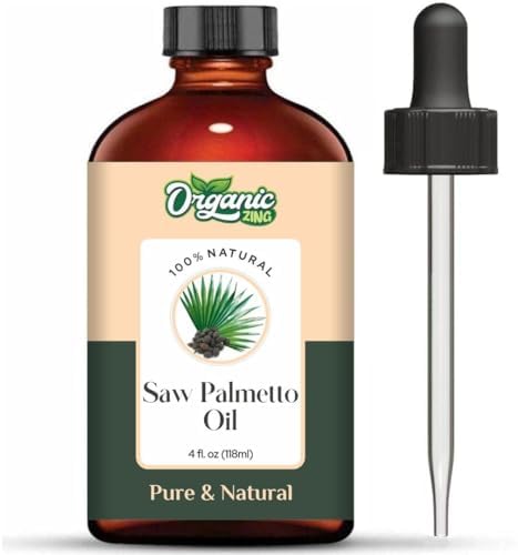 Organic Zing Saw Palmetto (Serenoa repens) Oil | Pure & Natural Carrier Oil for Aroma, Diffusers, Skincare & Haircare – 118ml/3.99fl oz