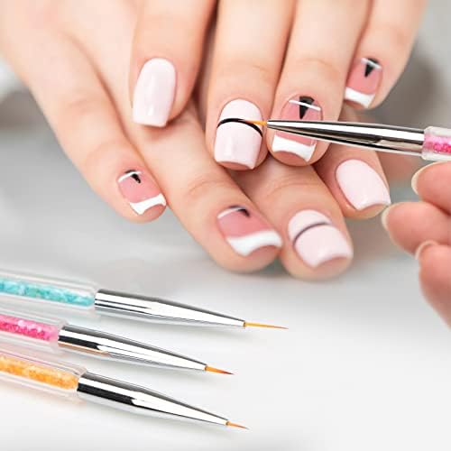 5pcs Nail Art Brushes,Nail Dotting Tools,Double Ended Nail Art Pens Kit Gel Nails,Nail Polish Pens Paint Manicure Beauty Nail Art Tools Nail Accessories