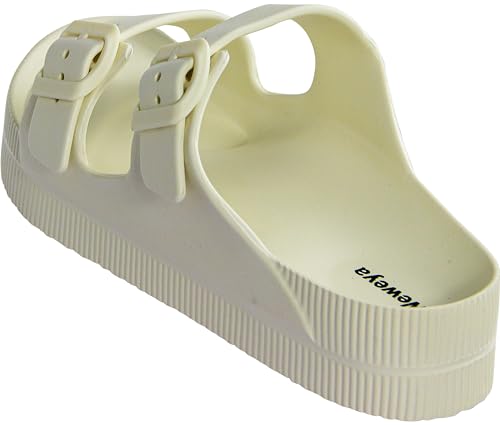 Image of Weweya Platform Sandals Women Arch Support Sandal Buckle Straps Slides | Flip Flops, EVA, Beach, Comfortable, Summer, Lightweight, Recovery