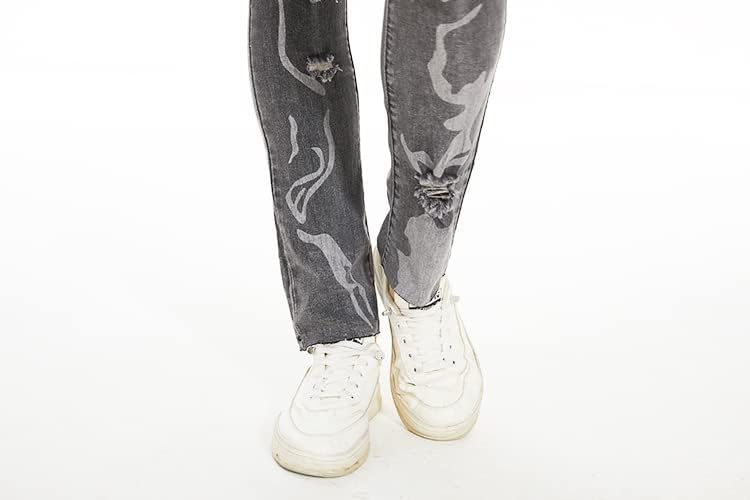 Womens Casual Jeans Denim Pants Vintage Trousers with Pockets - Image 8