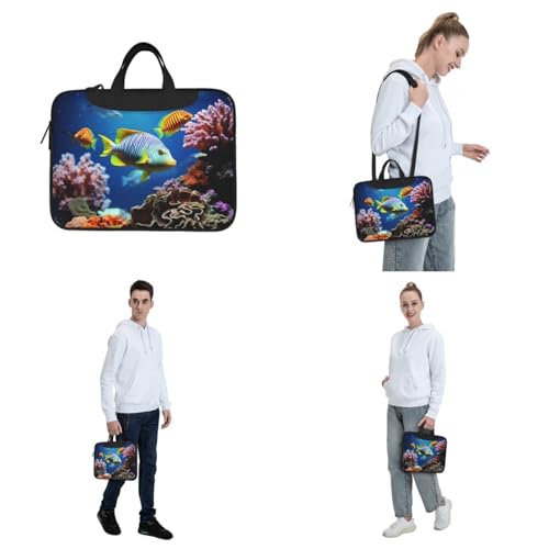 Bolso Tote para Laptop con Diseño Colorido de Peces miniatura 7