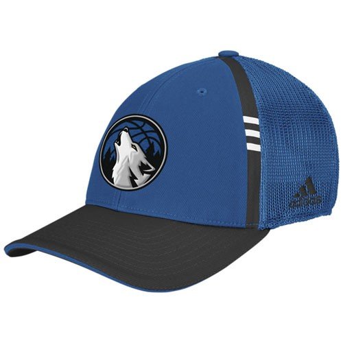 adidas Minnesota Timberwolves Light Blue On Court Flex Fit Hat