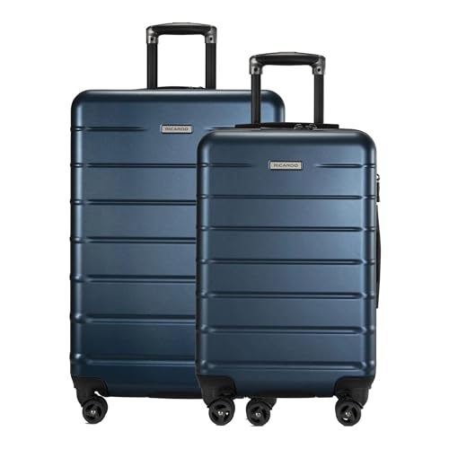 Image of Ricardo Beverly Hills Cambria Hardside Luggage | Stylish Suitcase with Wheels for Effortless Travel, Expandable and Secure TSA-Locked Packing, 2-Piece Set (20 inch, 24 inch) (Blue Pearl, 2-Piece Set (20, 24))