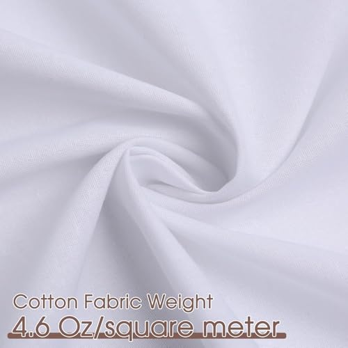 UBCGOTT 100% Cotton Muslin Fabric, 60 Inch X 1 Yard Bleached Muslin Linen Fabric by The Yard, Draping Fabrics Suitable for Sewing Embroidery, Crafts Material,Garments (White) by UBCGOTT - Image 3