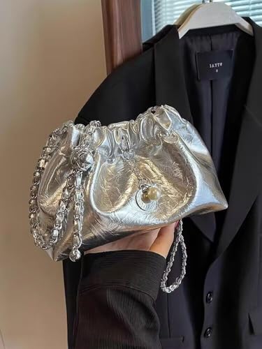 MIAC Fashion Design Shoulder Bag for Women,Pearl Crossbody Bags,Phone Wallet Purse Chain Bag for Girls3