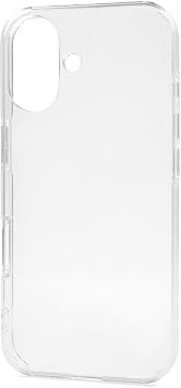 PLATA iPhone 17 Compatible Hard Case, Simple, Glossy, Plain, Compatible with iPhone 17, Clear Case, Transparent Smartphone Cover, Shockproof, Strap Hole Clear