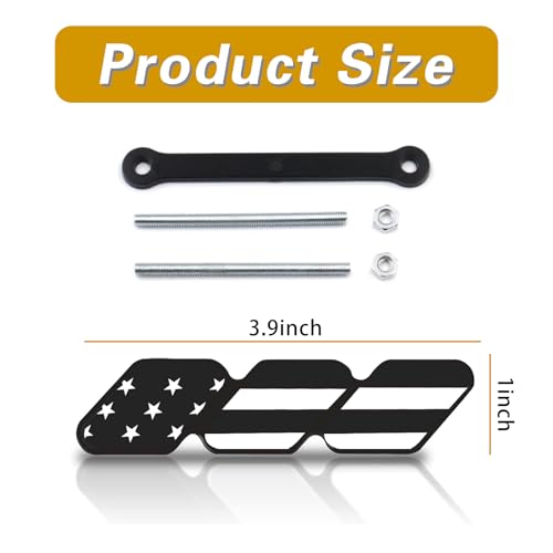Image of ijuicy 1 PC TRD Tri-Color Grille Decor Badge Emblem, Car Truck Label Decoration Accessories, Compatible with Tacoma 4Runner Tundra Sequoia Rav4 Highlander (Black American Flag)