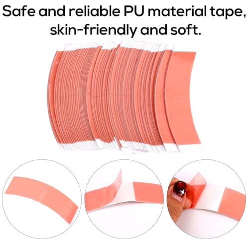 72pcs Wig Tapes for Lace Wigs, Invisible Waterproof Double Side Lace Front Toupee Glue Tape Extra Strong Adhesive Grip Band for Fixing Hairpiece & Hair Extensions (Double Layer) - Thumbnail 4