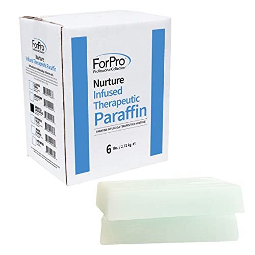 ForPro Professional Collection Professional Collection Nurture Infused Therapeutic Paraffin, Green Tea Lemongrass, Non-Greasy, Age-Defying and Moisturizing for Soft and Healthy Skin, 6 Lbs.