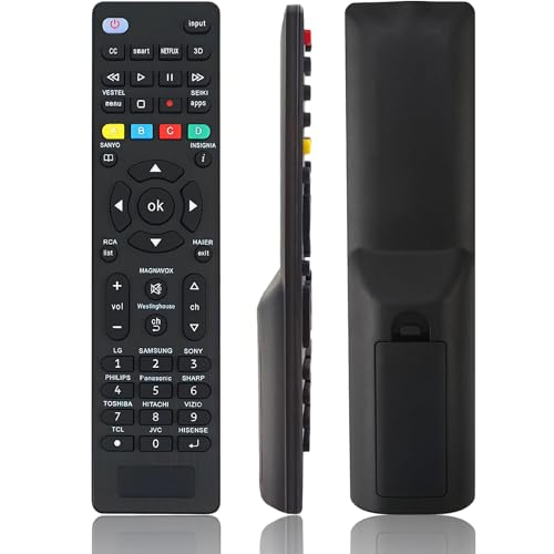 Universal Smart TV Remote for LG/Samsung/TCL/Westinghouse/RCA/Vizio/Philips/Hisense/Sanyo/JVC/Seiki/Hitachi/Magnavox/Panasonic and More Brands LED LCD 3D HDTV TV Remote Control