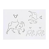 Azeeda 4 x 'Taurus Bull' Temporary Tattoos - Water Resistant, Skin-Safe, Non-Toxic Transfers, Mixed Sizes (TO00008300)